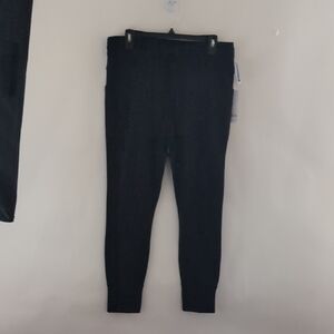 NWT Yogalicious Lux Black Fleece Lined High Rise Joggers 2 XL